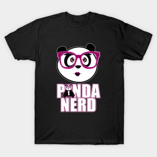 Panda Nerd Girl - Purple T-Shirt